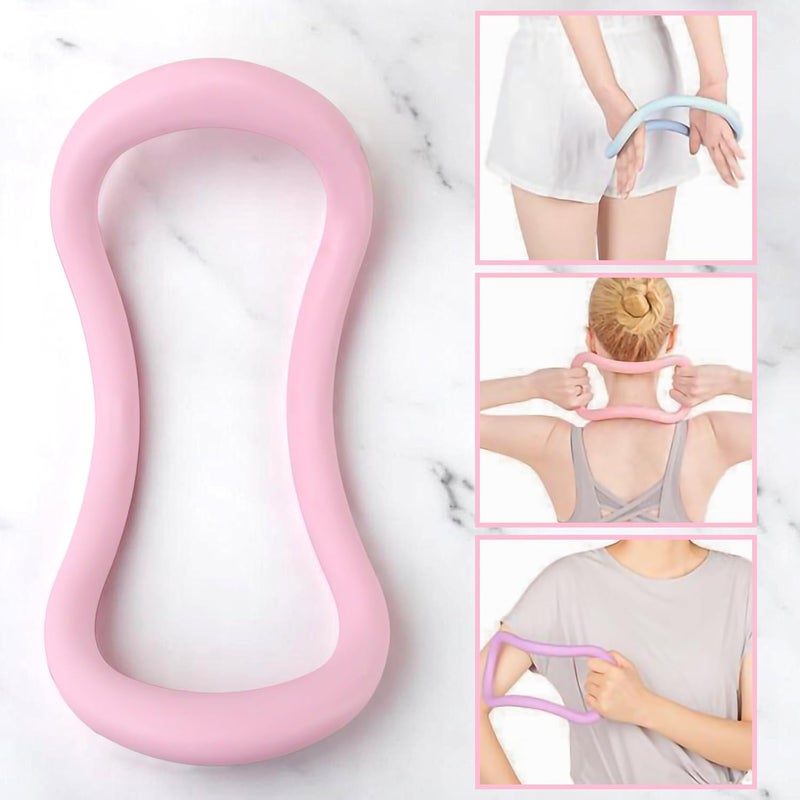 KH866 Set of 2 Yoga Rings for Leg, Calves, Calf Pilates, Fitness Circle Equipment for Women, Resistance Stretch Circles Tool with Massage Points, Home Exercise Workout Training Support Sport - Image 4